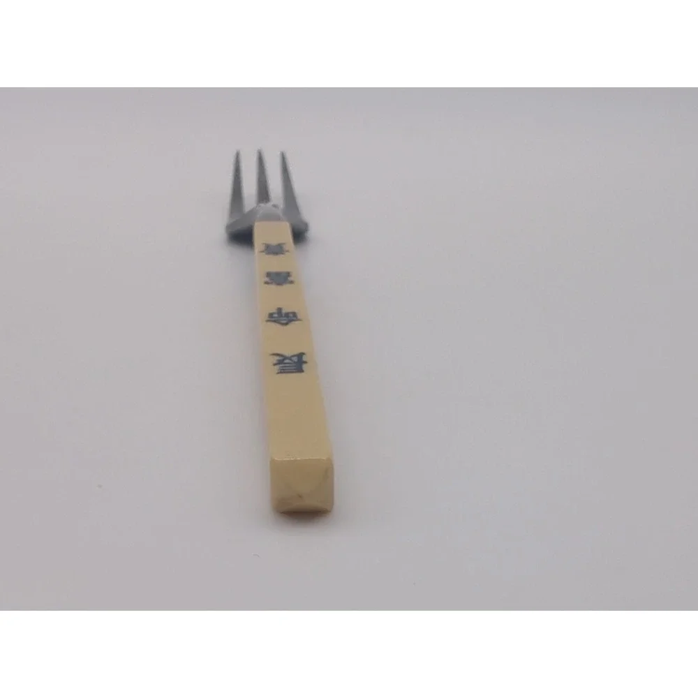12 Forks Resin Handle Japanese Characters Long Life Riches Stainless Steel